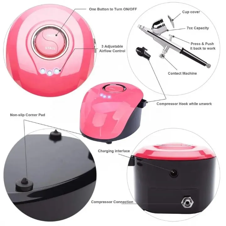 Aérographe Portable - Airbrush Gun Haute Pression - 24W