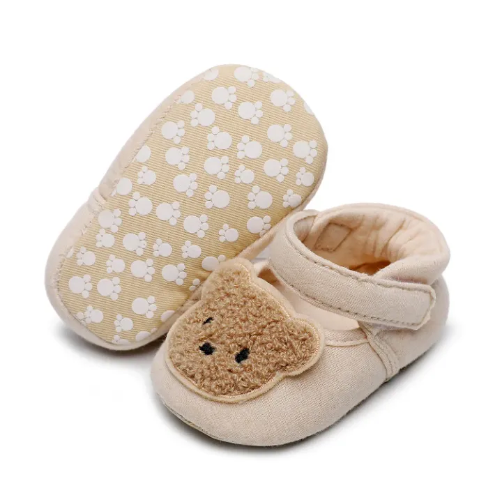 Chaussons Doux en Molleton pour Bébé – Antidérapants, Confort Coton Nouveau-Né