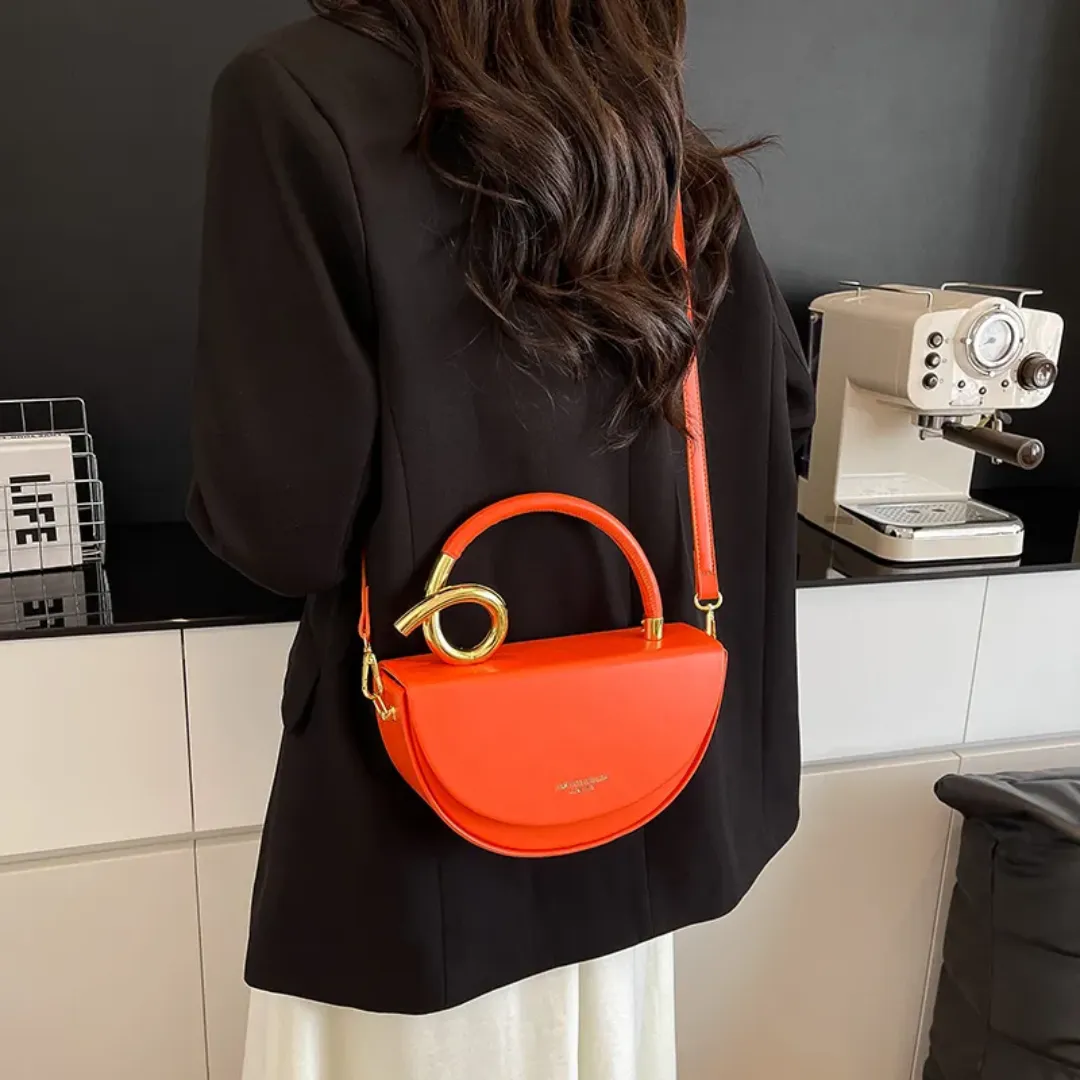 Sac à Main Femme Semi-Circulaire – Design Créateur Élégant en Simili Cuir PU