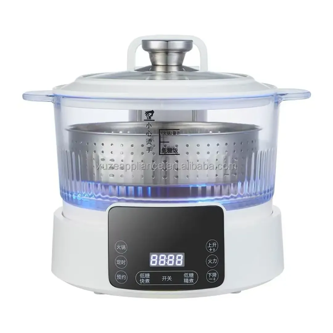 Cuiseur à Riz Électrique 3L en Acier Inoxydable – Haute Qualité, Désucré, Multifonction avec Écran Digital