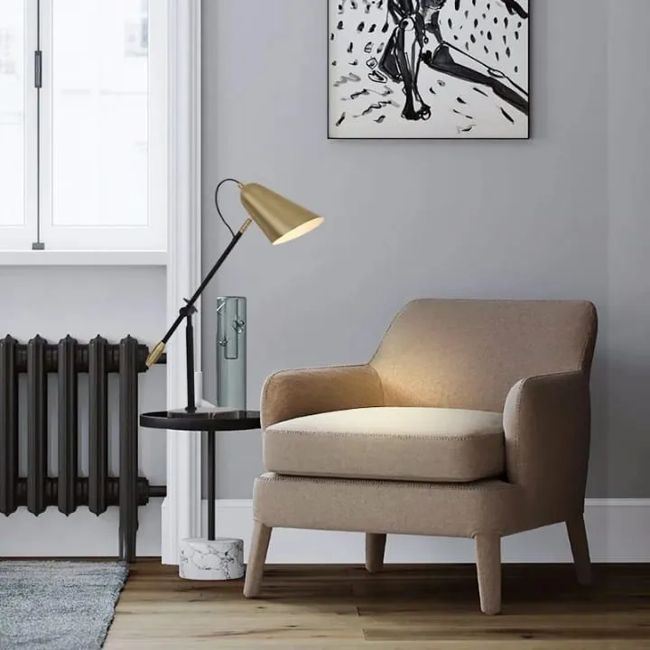 Lampe Bureau Inclinée Noir & Laiton - TQ22010