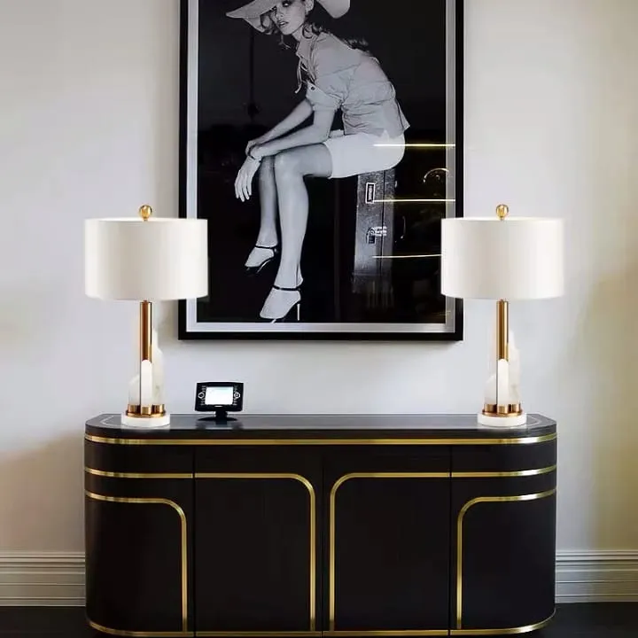 Lampe Dorée avec Base Cristal – YF-819