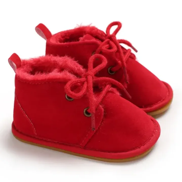 Chaussures d’Hiver Bébé à Imprimé Léopard – Doublure Chaude en Peluche