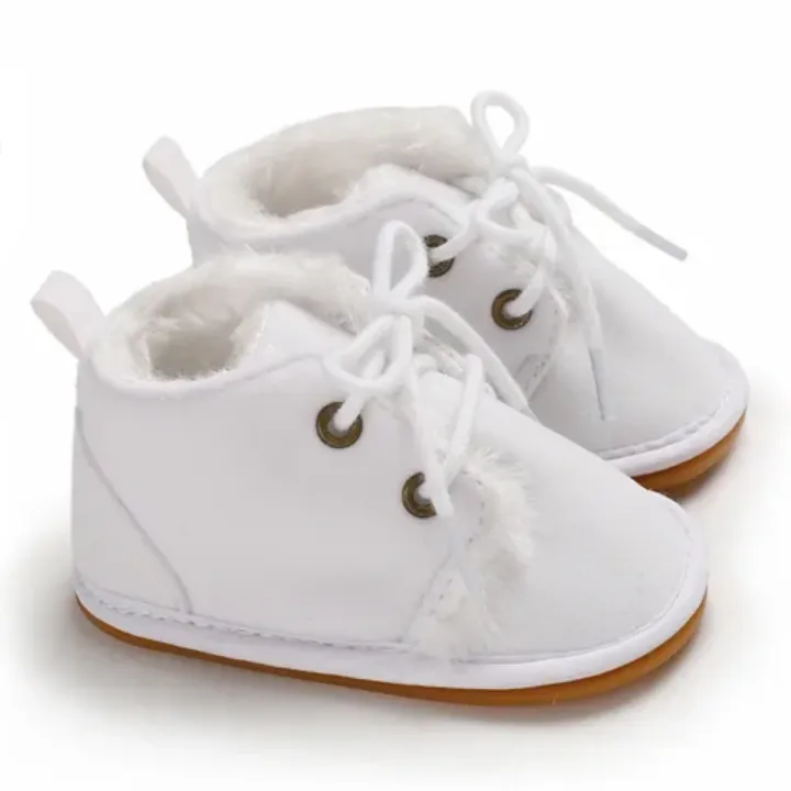 Chaussures d’Hiver Bébé à Imprimé Léopard – Doublure Chaude en Peluche