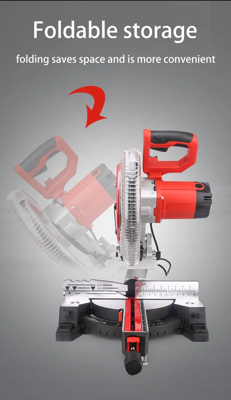 🔧 Scie à Onglet Électrique Multifonction – Coupe Précise Aluminium, Bois et Plastique