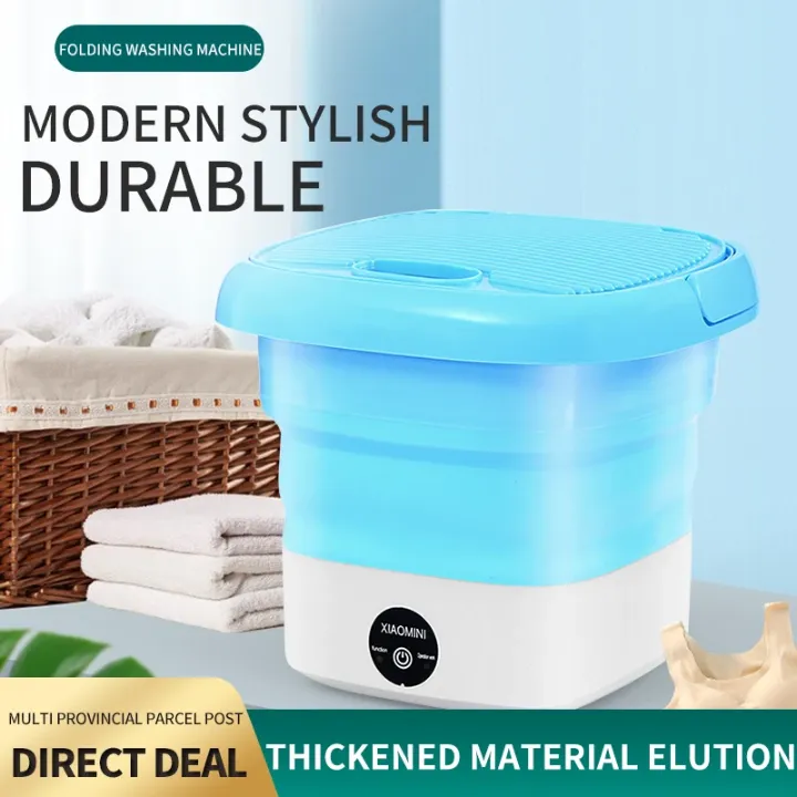 🧼 Mini Machine à Laver Pliable 6.5L – Ultra-Compacte, Idéale pour Bébé, Voyage & Petits Espaces