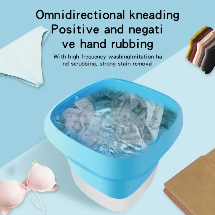 🧼 Mini Machine à Laver Pliable 6.5L – Ultra-Compacte, Idéale pour Bébé, Voyage & Petits Espaces