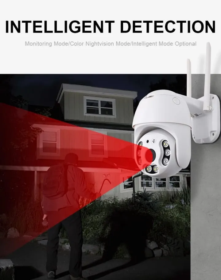 Caméra PTZ extérieure Wi-Fi étanche motorisée