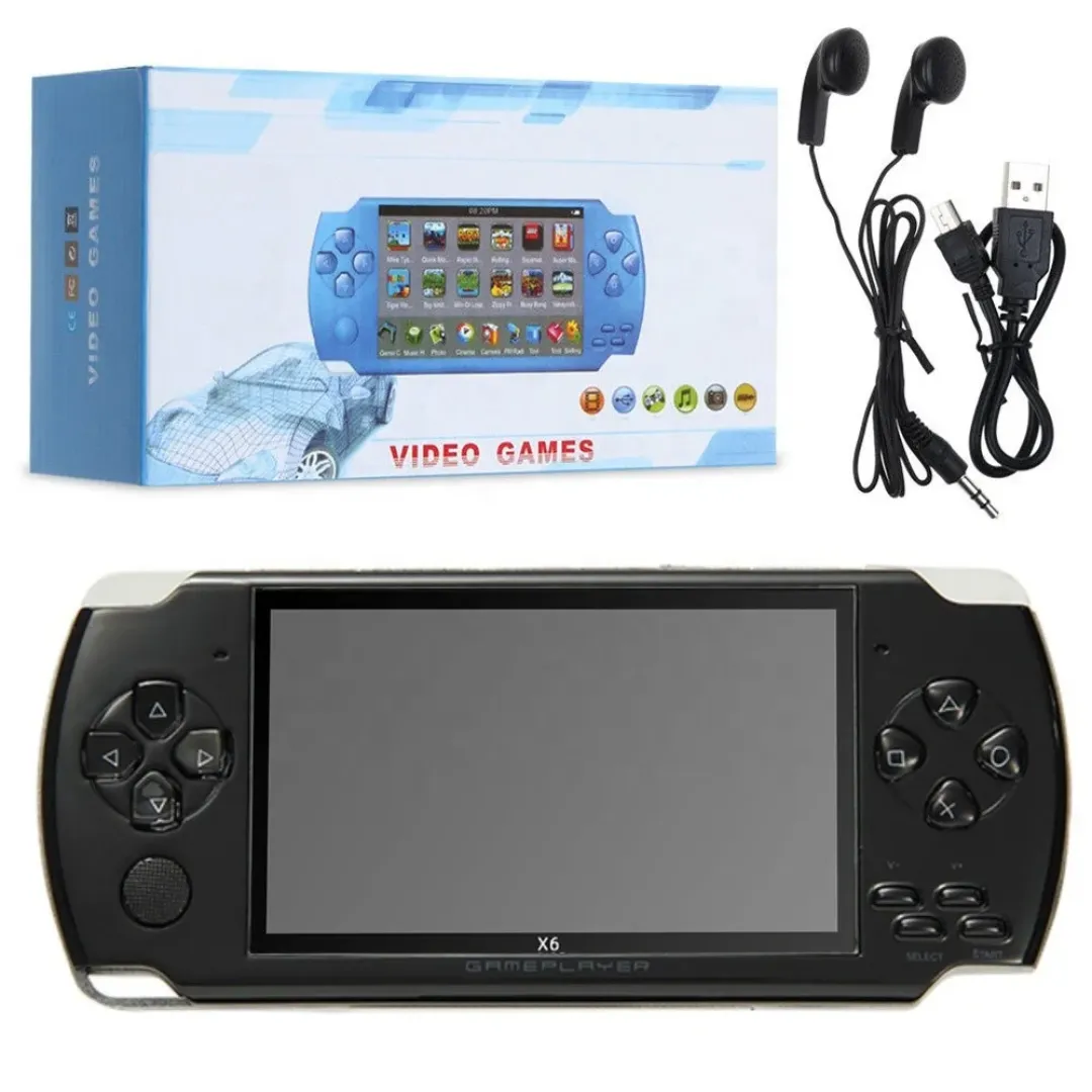 Console de Jeu Portable X6 – 10 000 Jeux Classiques | Écran HD, Multiplateforme, MP4/MP3, Ebook, Cadeau idéal