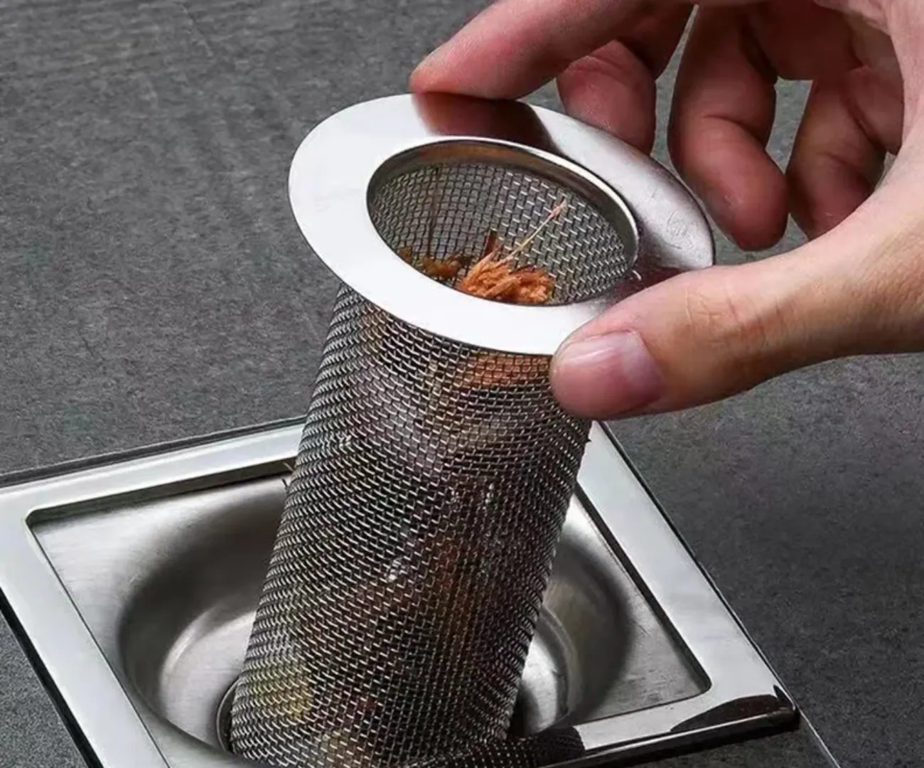 Filtre d'Évier en Acier Inoxydable – Anti-obstruction pour Cuisine, Salle de Bain et Douche