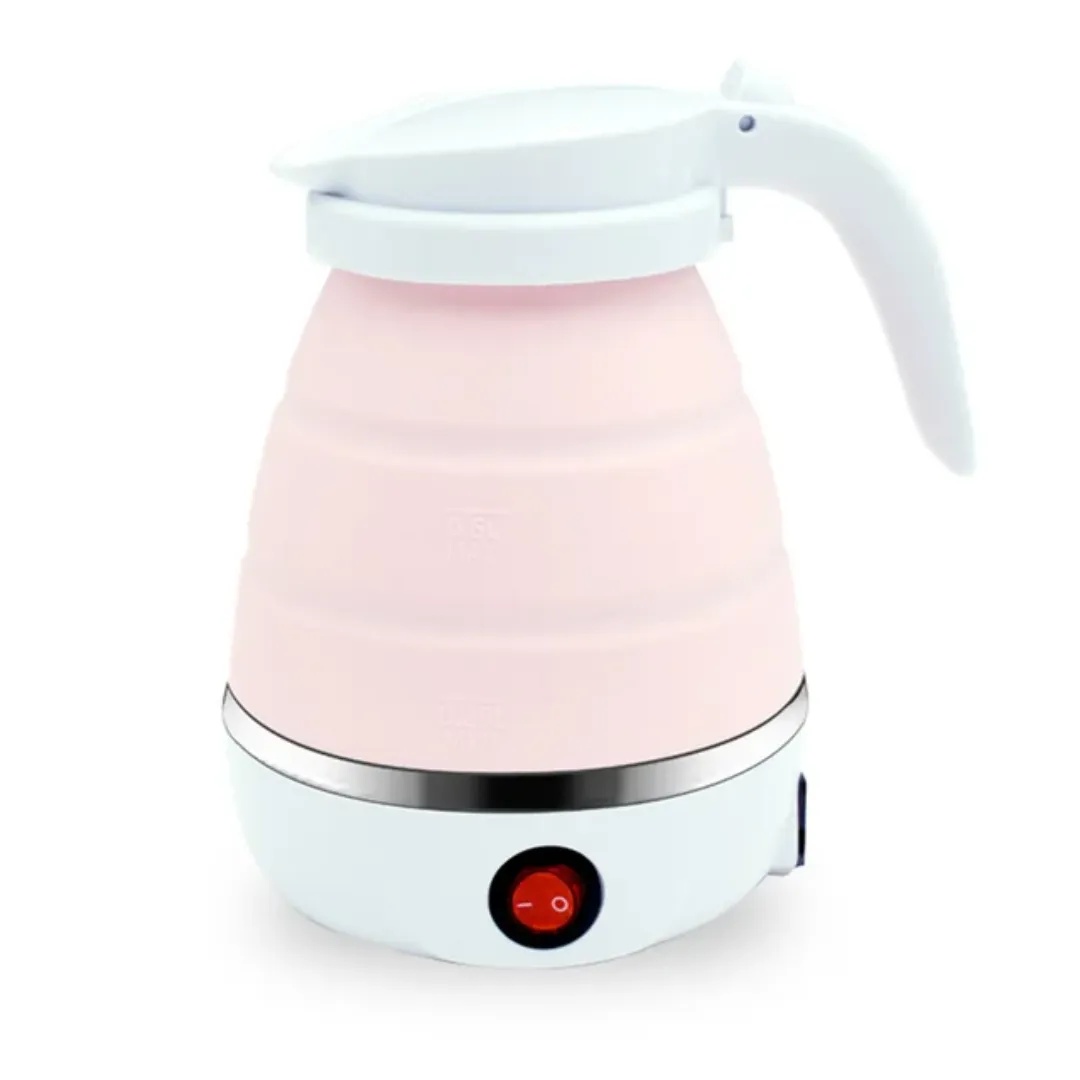 Bouilloire Électrique Pliable en Silicone – Mini Bouilloire de Voyage Portable, Étanche et Compacte – 600 ml