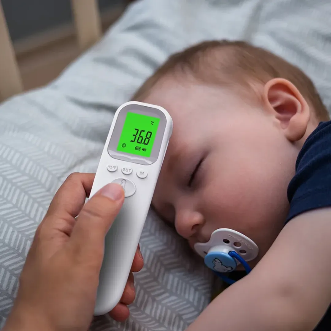 Thermomètre Médical Infrarouge Sans Contact – Affichage Digital LCD, Prise de Température Rapide et Précise, Frontal Bébé & Adulte