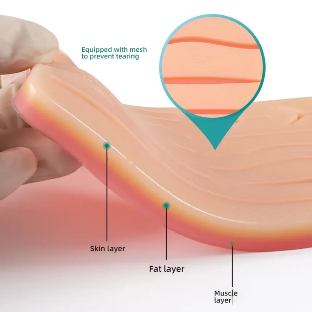 Peau de Suture en Silicone – Modèle Anatomique Multi-Plaies pour Formation Médicale et Chirurgicale