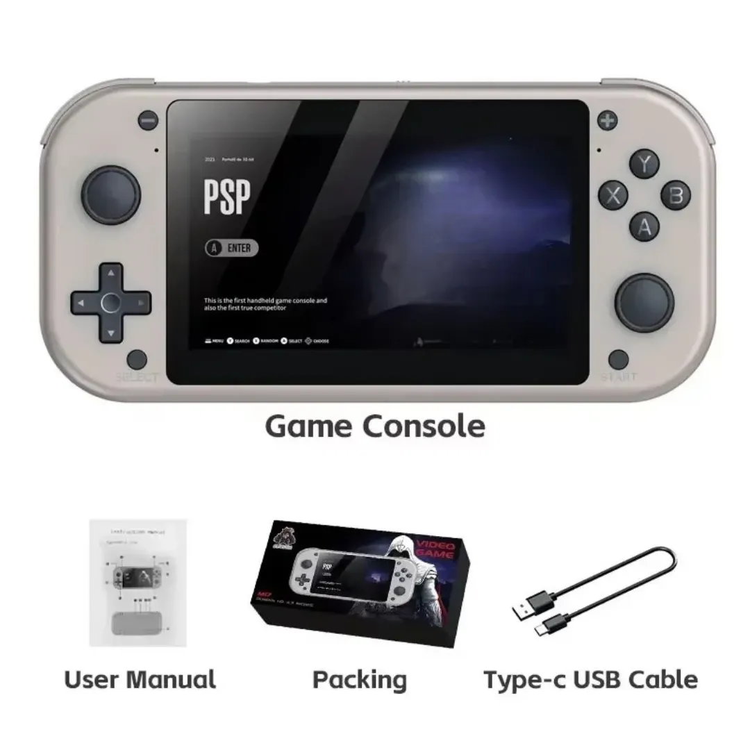 Console de Jeu Portable Rétro ZTX M17 – Double Système Android/Linux | 64 Go | Écran 4,3’’ HD | 10 000+ Jeux intégrés