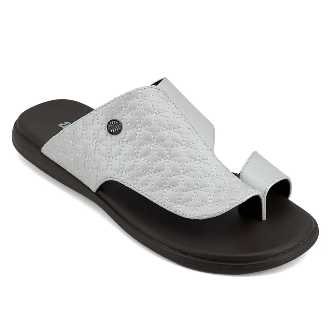Sandale Homme Style Qatarie – Claquette Arabique en Similicuir Texturé avec Bout Ouvert