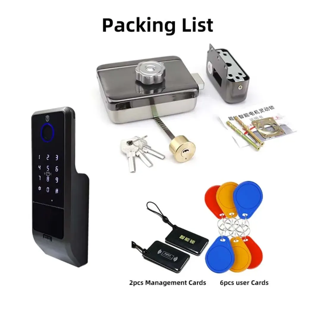 Serrure Intelligente TTLock – Ouverture par Bluetooth, Carte ou Code, Batterie Rechargeable, Sécurité Renforcée