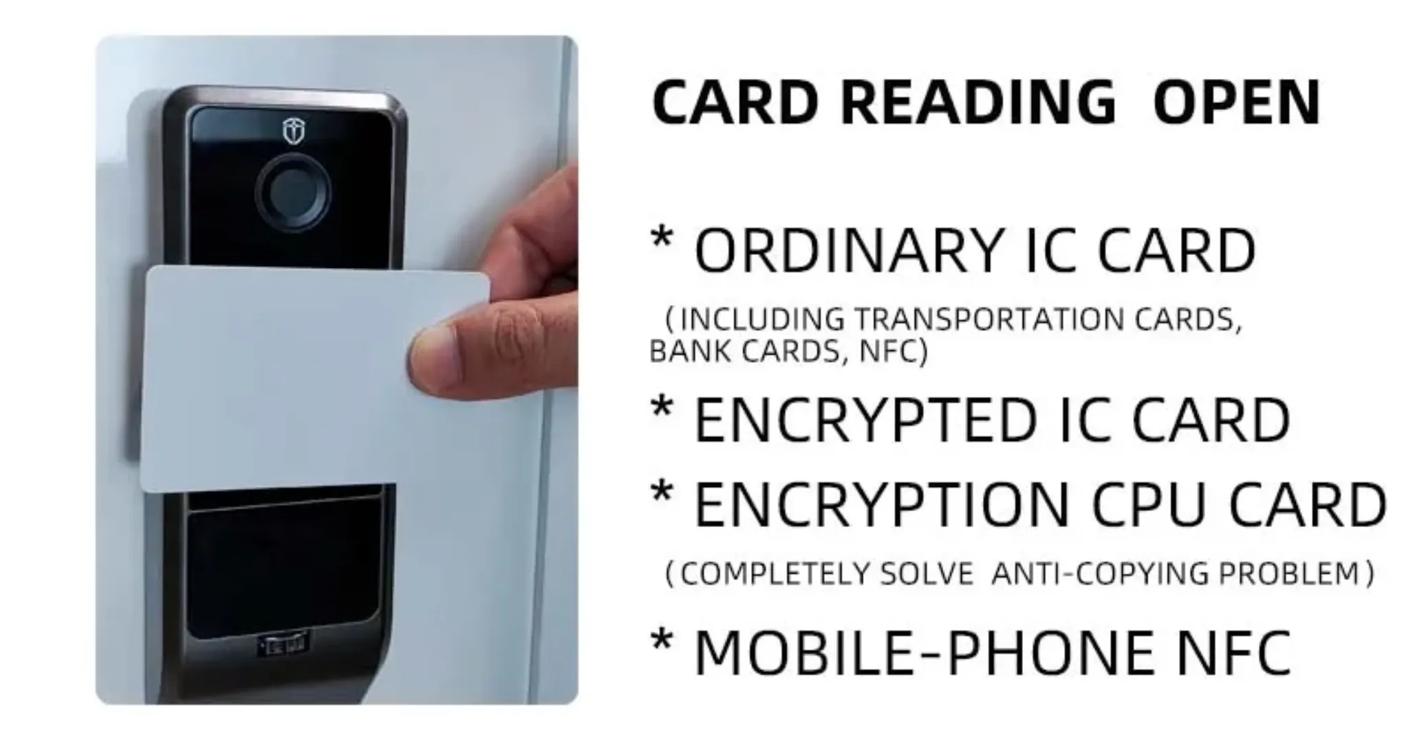 Serrure Intelligente TTLock – Ouverture par Bluetooth, Carte ou Code, Batterie Rechargeable, Sécurité Renforcée