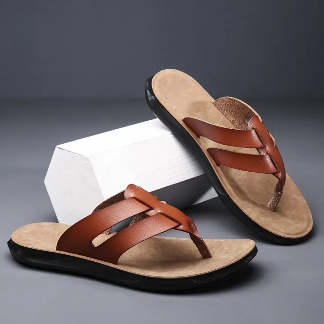 Sandales Homme Tressées – Style Décontracté en Similicuir avec Boucle d’Orteil et Semelle Confort