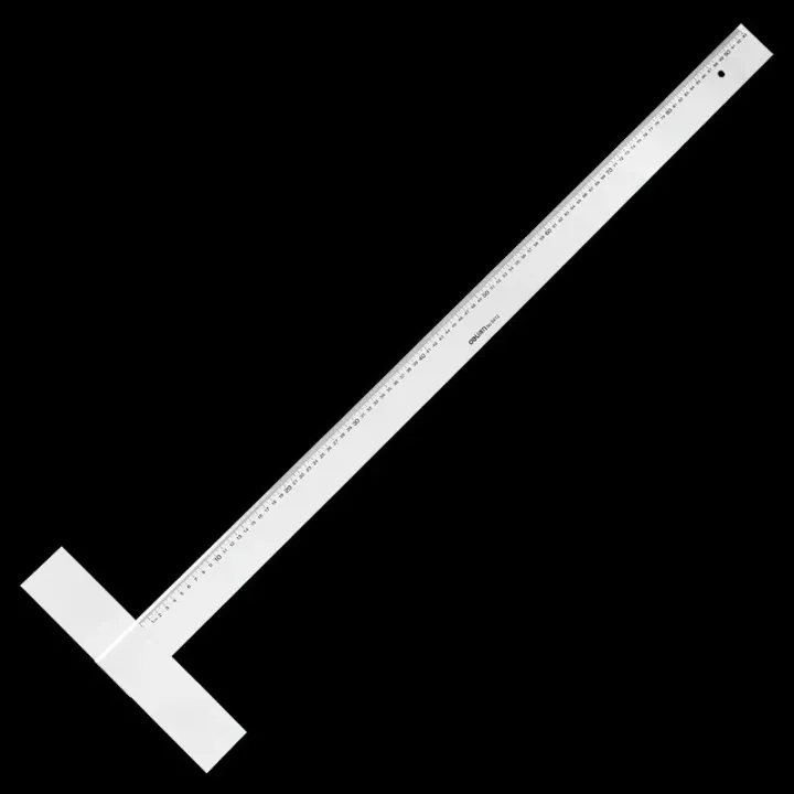 Règle T-Square Deli 8410 en plexiglas transparent – Outil de dessin technique pour architecture et géométrie