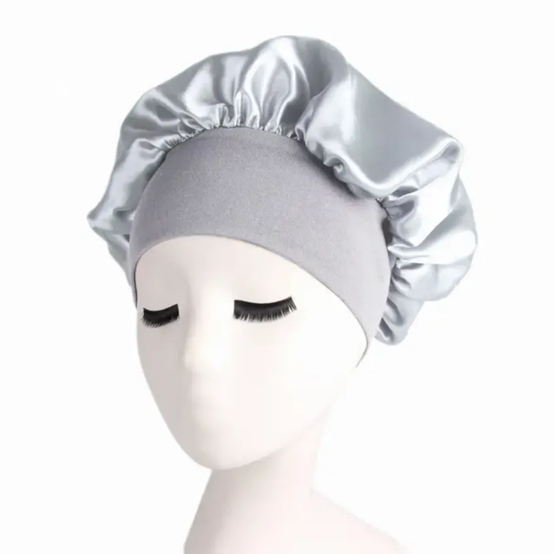 Bonnet de Nuit en Satin – Protection Cheveux, Large Bande Confortable, Multicolore
