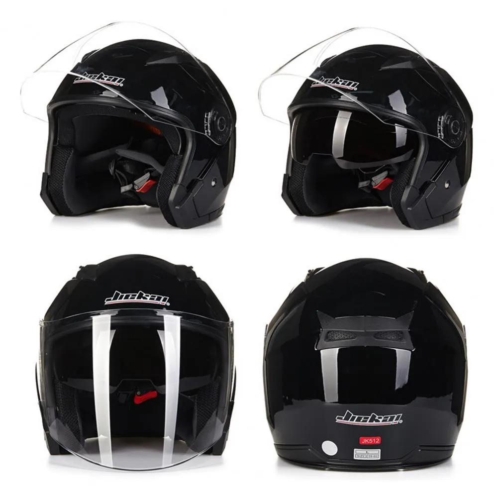 Casque Moto 3/4 Demi-visage Intelligent – Double Visière, Résistant aux chocs, ABS+EPS