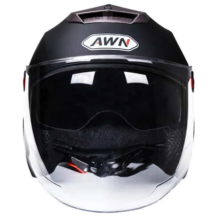 Casque Moto 3/4 Demi-visage Intelligent – Double Visière, Résistant aux chocs, ABS+EPS