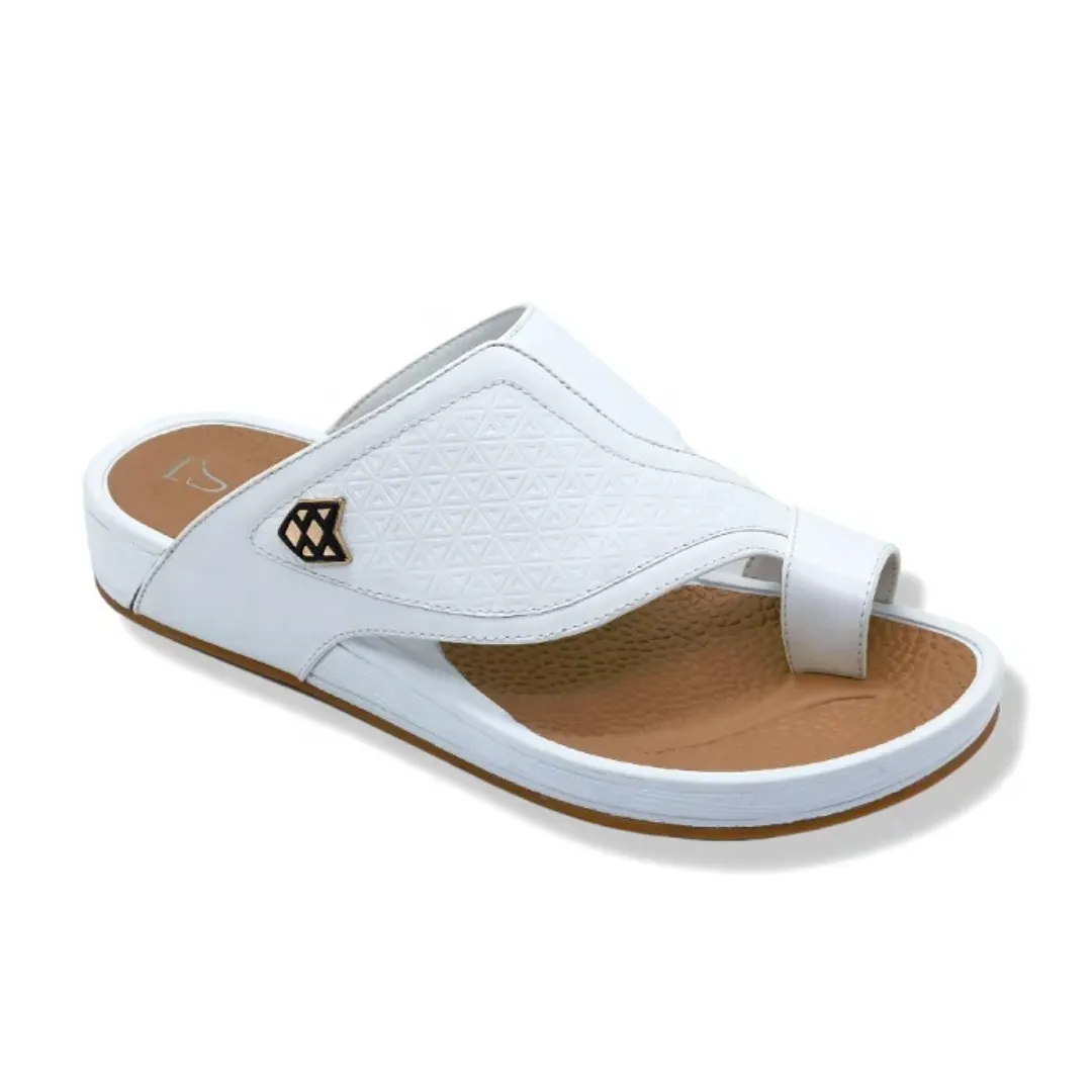 Sandale Homme Orientale en Simili Cuir – Blanc Élégant