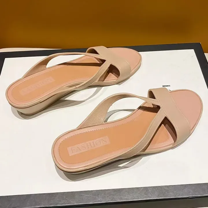 Sandales Plates Femme Élégantes – Style Croisé, Ouvertes, Confort Quotidien Été