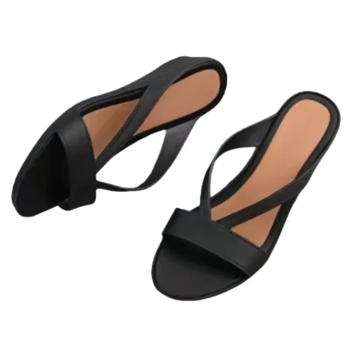 Sandales Plates Femme Élégantes – Style Croisé, Ouvertes, Confort Quotidien Été