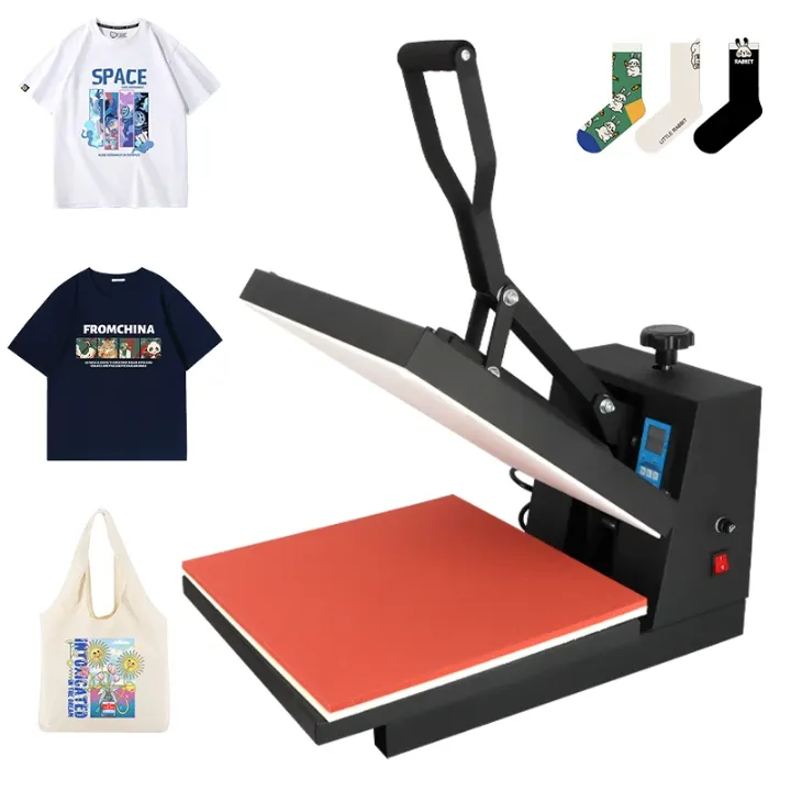 Presse à chaud professionnelle 38x38 cm - Machine de transfert thermique pour t-shirts et textiles