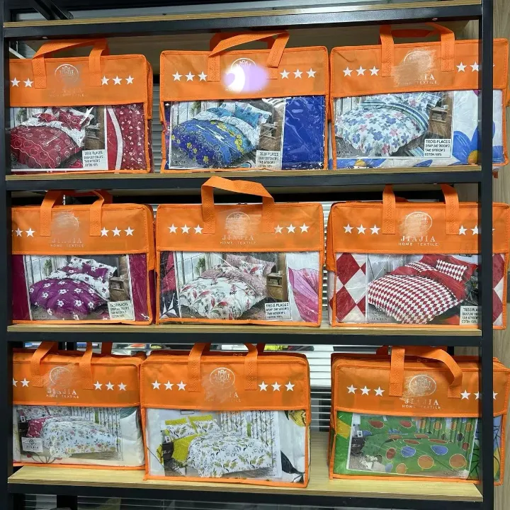 Parure de Lit 4 Pièces – 2 Draps + 2 Taies – Coton 100% 