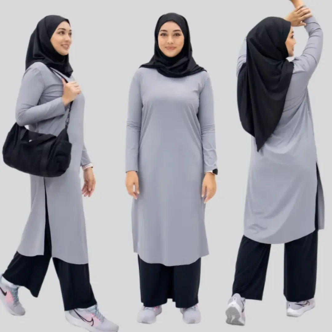 Ensemble Sport Modeste Femme – Tunique Longue et Pantalon Large