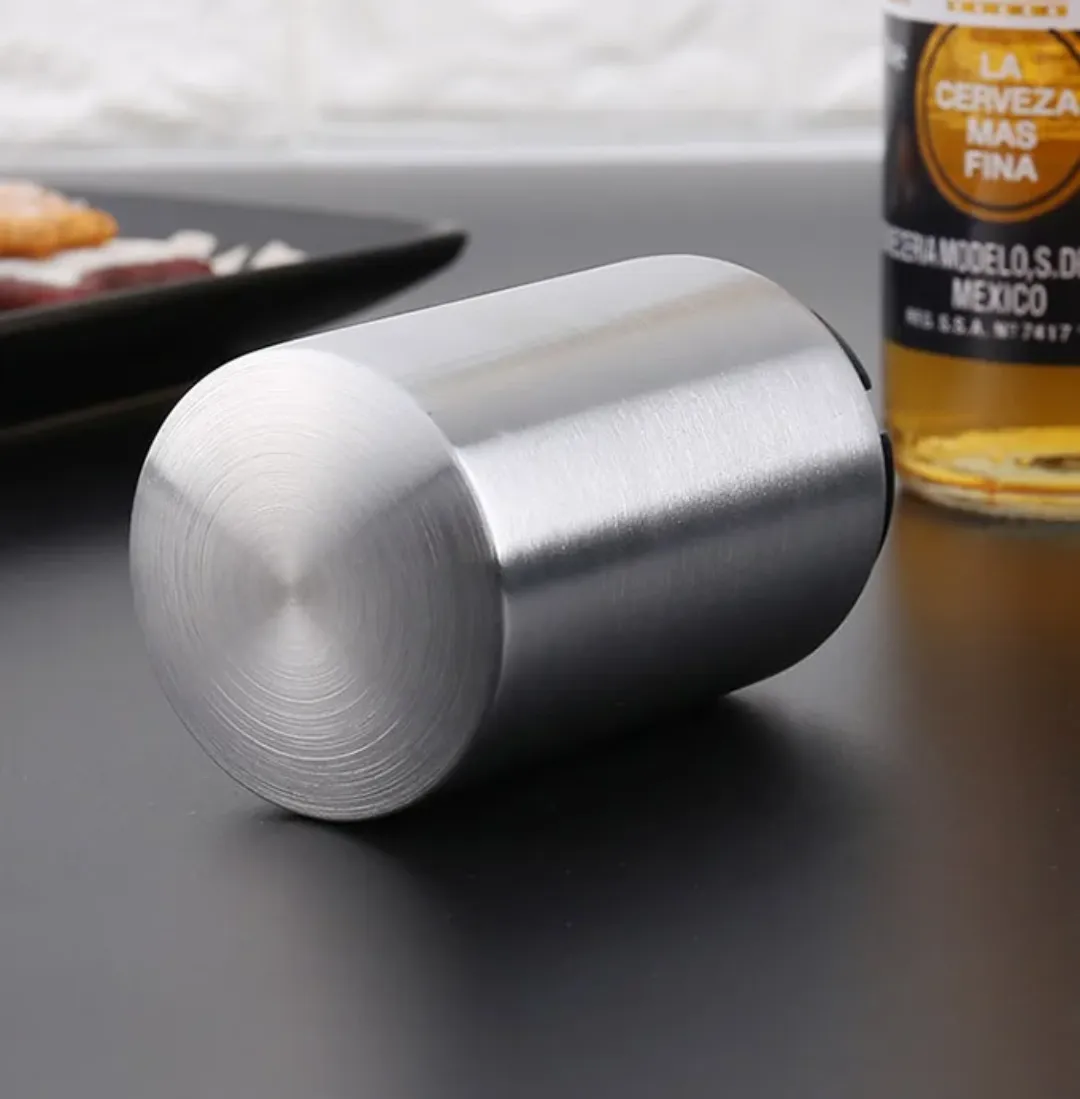 Ouvre-Bouteille Automatique à Pression – Acier Inoxydable – Design Élégant – Pour Bière & Boissons