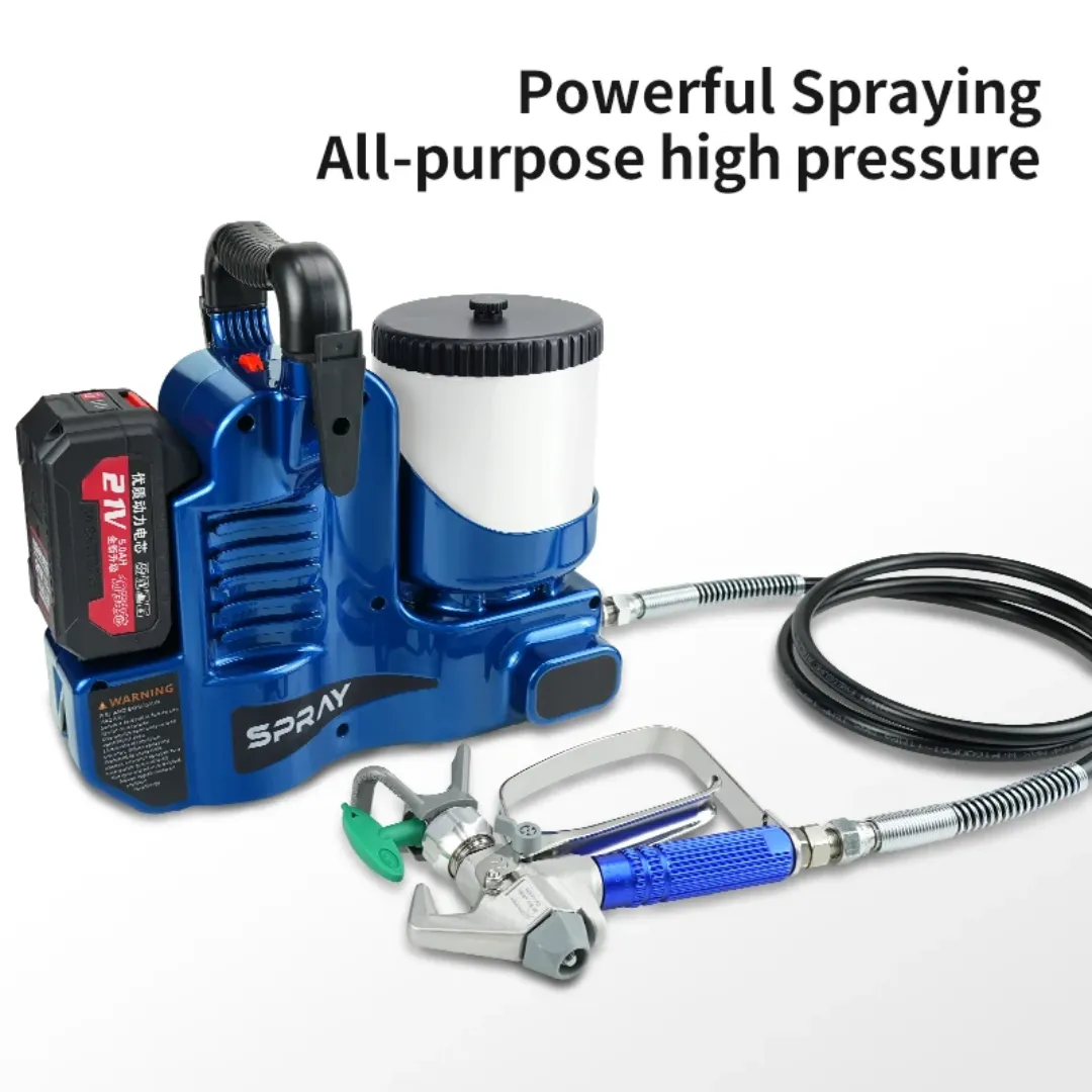 Pulvérisateur Électrique Airless 500W Portable au Lithium – Haute Pression & Réglage 6 Vitesses – 1,2L