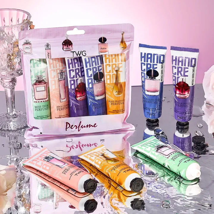 Crèmes Mains Parfumées – Hydratation Intense & Fragrance Élégante (Lot de 5)