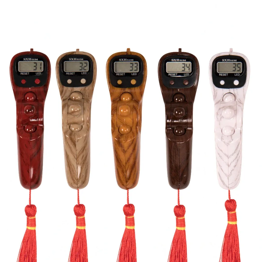 Compteur de Zikr Électronique avec Boussole et Écran Digital – Modèle Islamique avec Touche LED