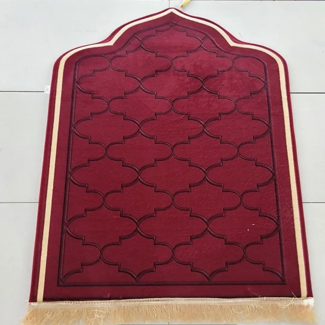 Tapis de Prière Marron – Design Classique et Élégant
