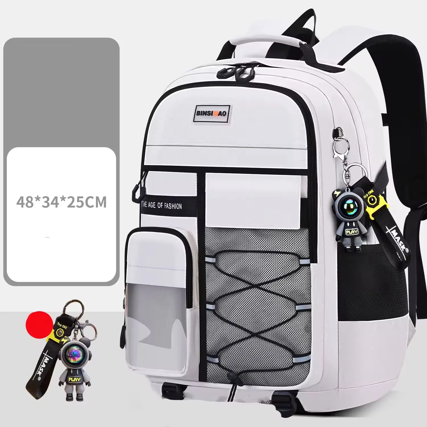 Sac à Dos Scolaire Unisexe – Grande Capacité, Étanche, Résistant à l’Usure, Style Sport et Élégant