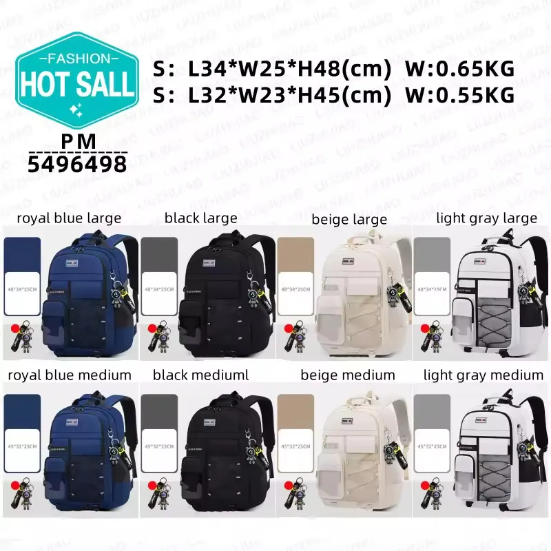 Sac à Dos Scolaire Unisexe – Grande Capacité, Étanche, Résistant à l’Usure, Style Sport et Élégant