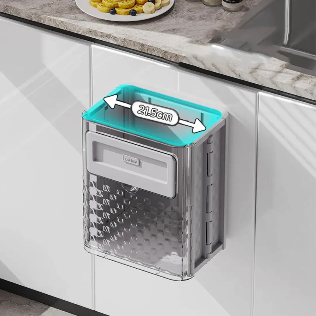Poubelle Murale Pliante pour Cuisine – Rangement Suspendu pour Porte d’Armoire