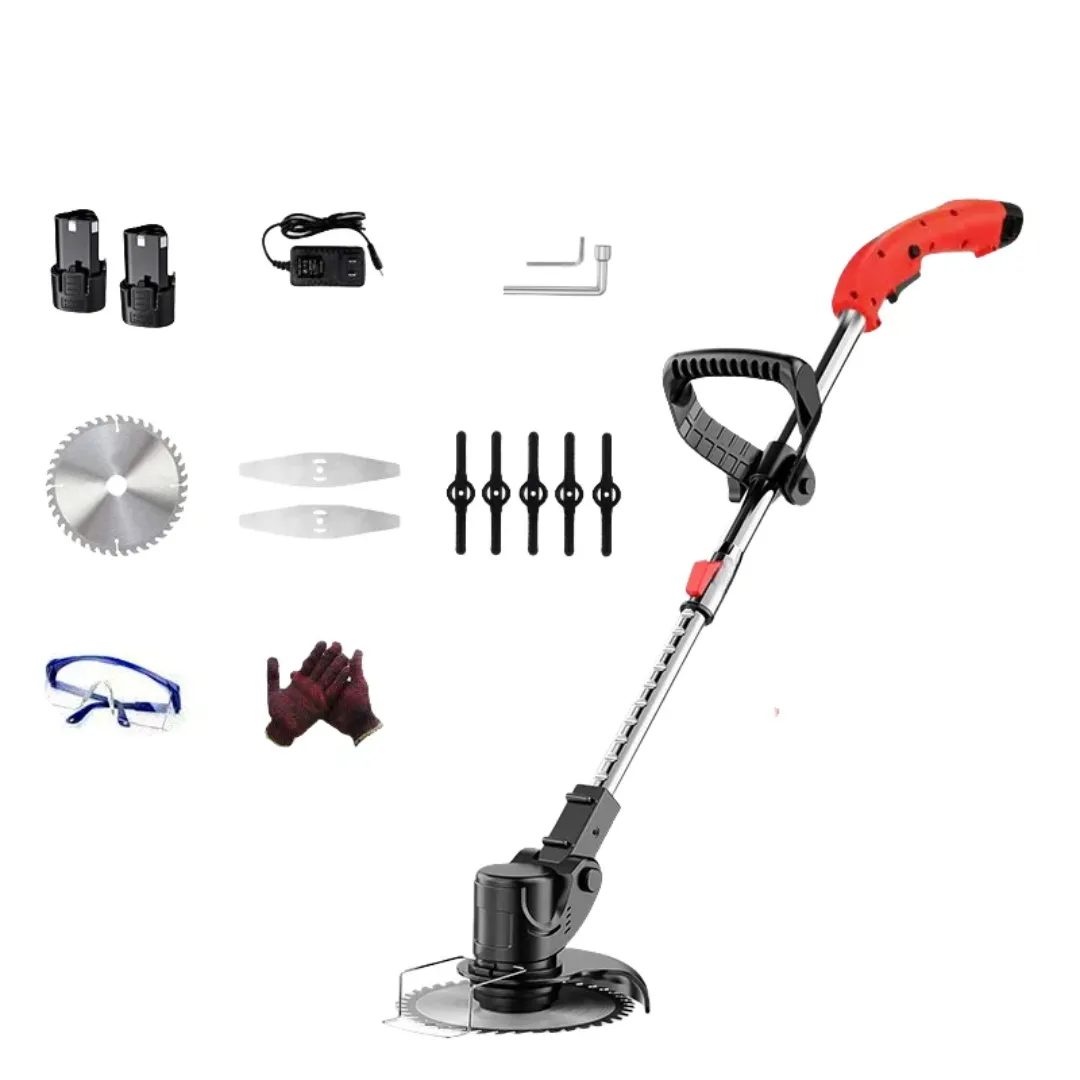 Tondeuse Électrique Sans Fil 21V – Manche Réglable, Batterie Lithium, Haute Puissance 1800W