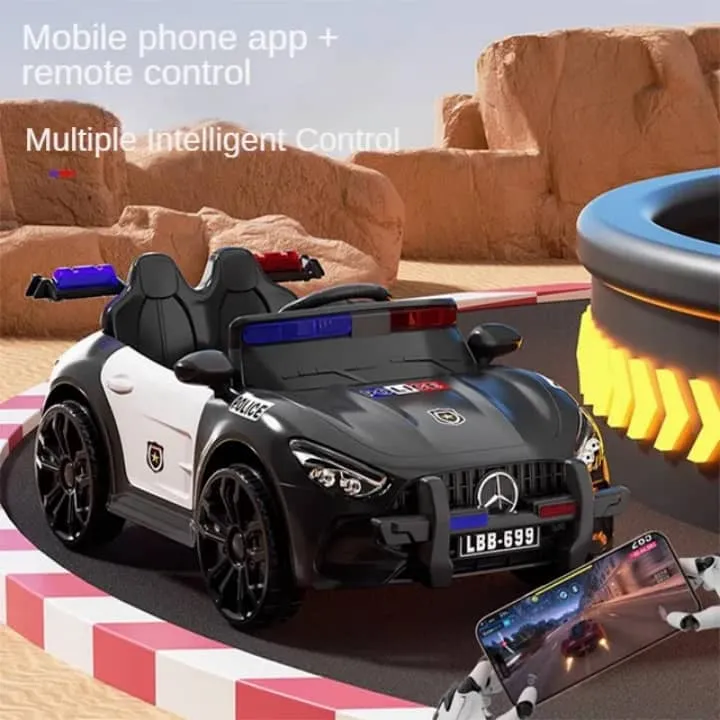 Voiture de Police Électrique – Modèle NZ8891 (version noire)