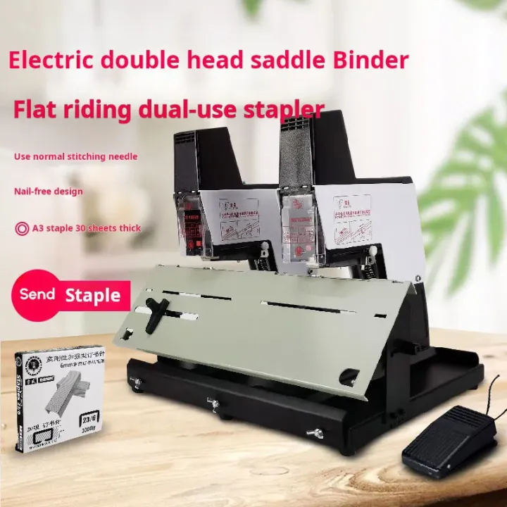 Agrafeuse Électrique Double Tête – Machine à Relier Professionnelle à Pédale