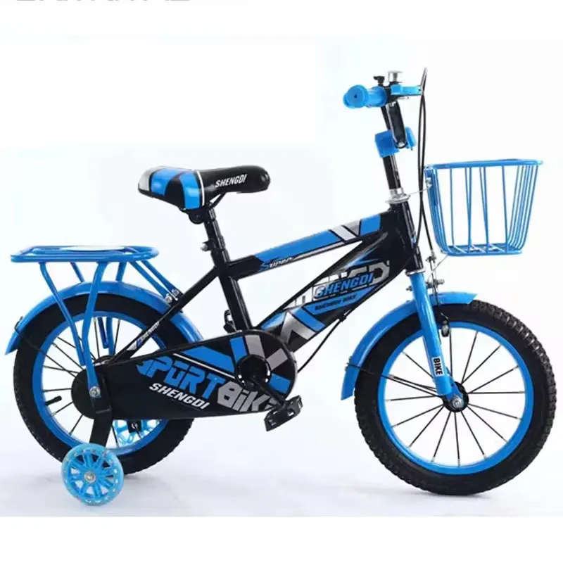 🚲 Vélo Enfant 12/16 pouces – SHENGDI Sport Bike avec Panier et Porte-Bagage – Cadre Acier Carbone