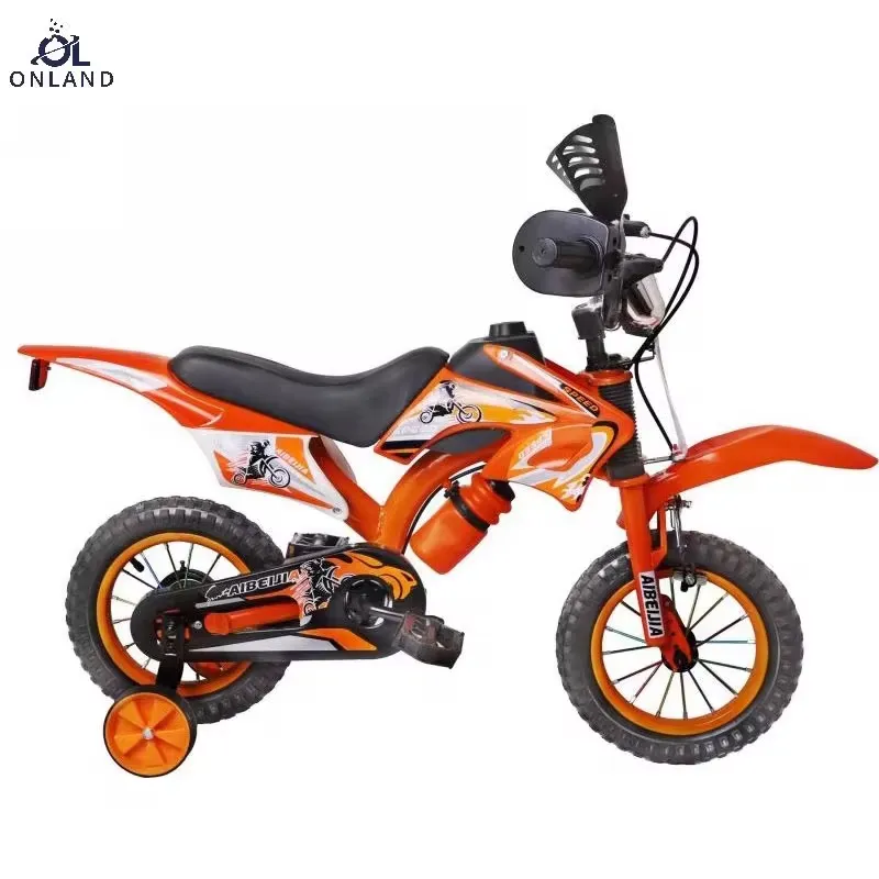 🏍️ Vélo Moto Enfant 16 pouces – Modèle Rouge Sport avec Roues d’Apprentissage – Pour Enfants dès 3 Ans