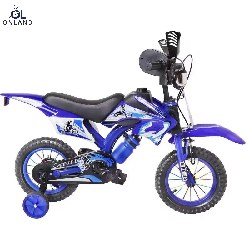 🏍️ Vélo Moto Enfant 16 pouces – Modèle Rouge Sport avec Roues d’Apprentissage – Pour Enfants dès 3 Ans