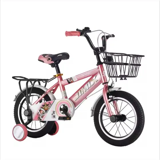 🚲 Vélo Enfant 14 à 16 pouces – Cadre Aluminium JINXHONG avec Panier Métal et Roues d’Appui – Réglable et Résistant