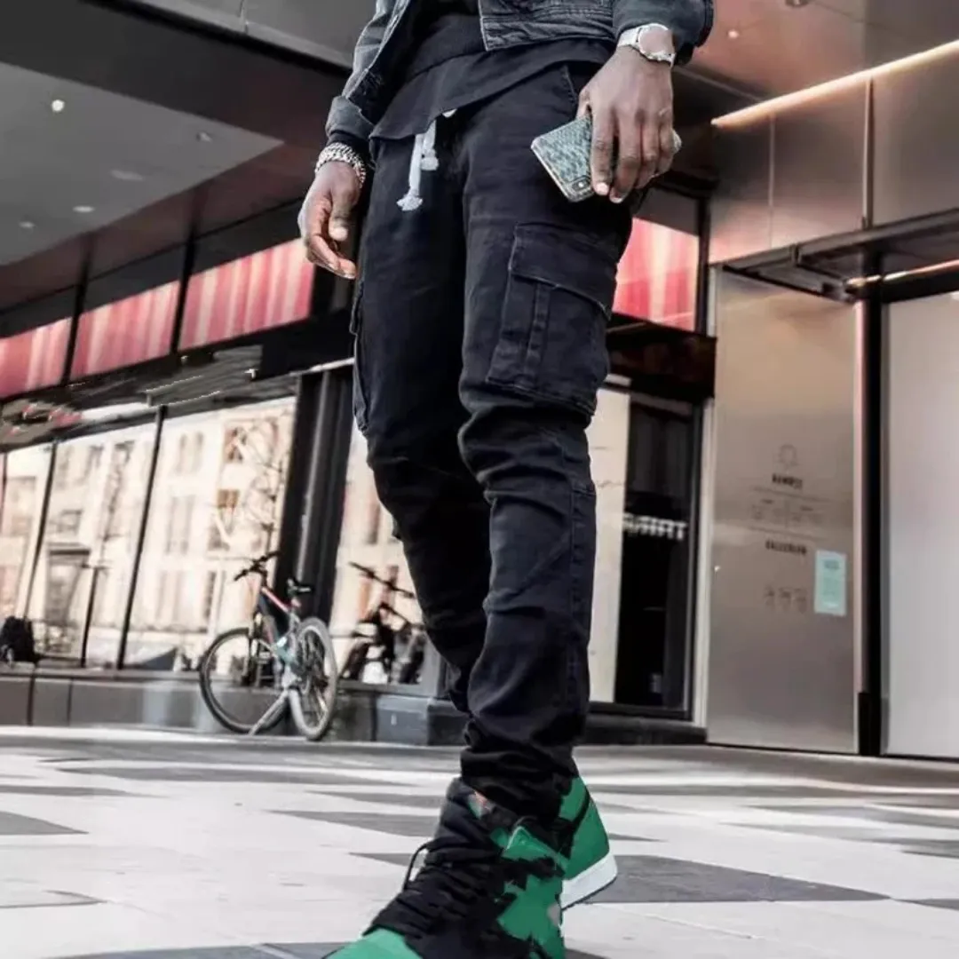 Jean Cargo Slim Fit Homme – Poches Multiples