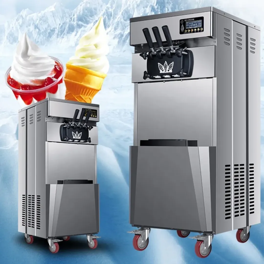 Machine à glace tri-saveurs professionnelle – Modèle GB-VZ01