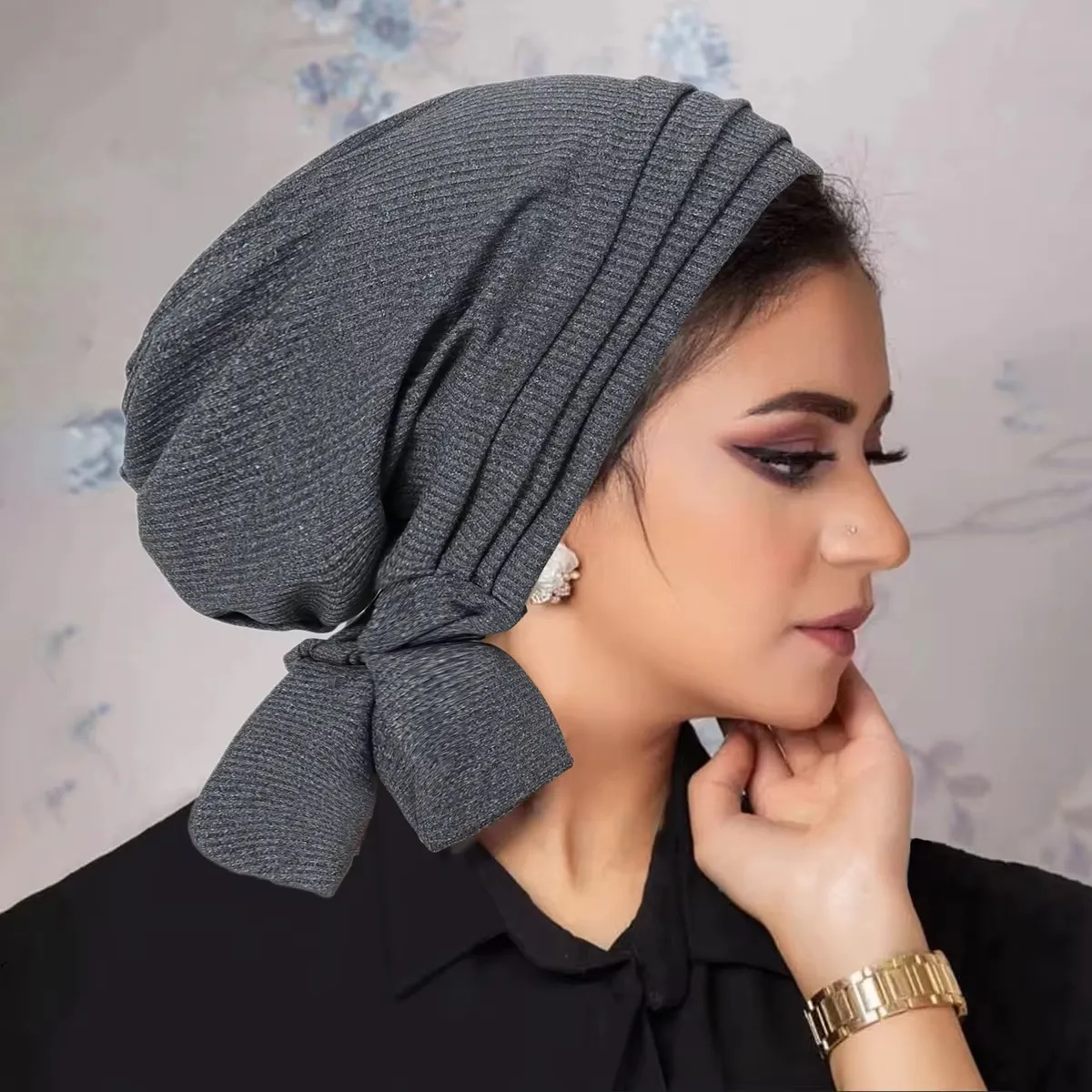 Turban Femme Pré-Noué – Couvre-Chef Élégant, Confortable et Extensible, Idéal Perte de Cheveux ou Usage Quotidien